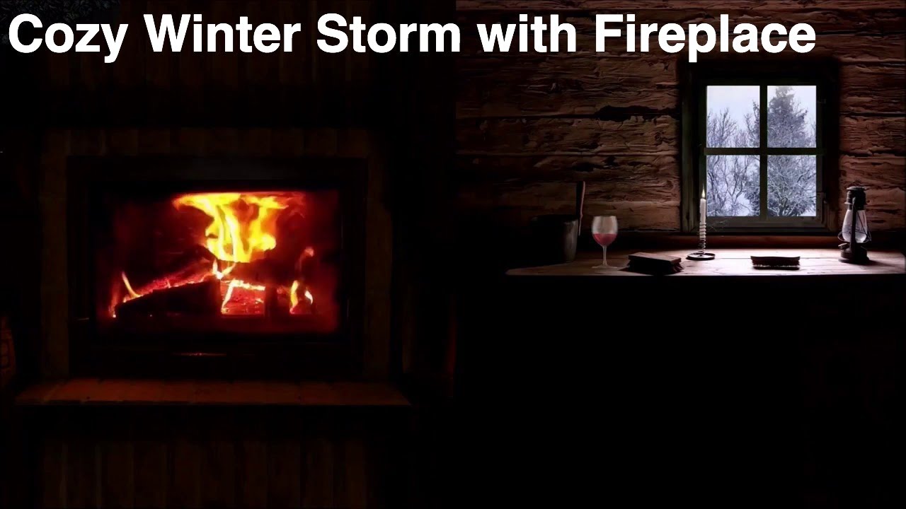 Winter Storm, howling wind, and blizzard storm Cozy Manor house 30 minutes