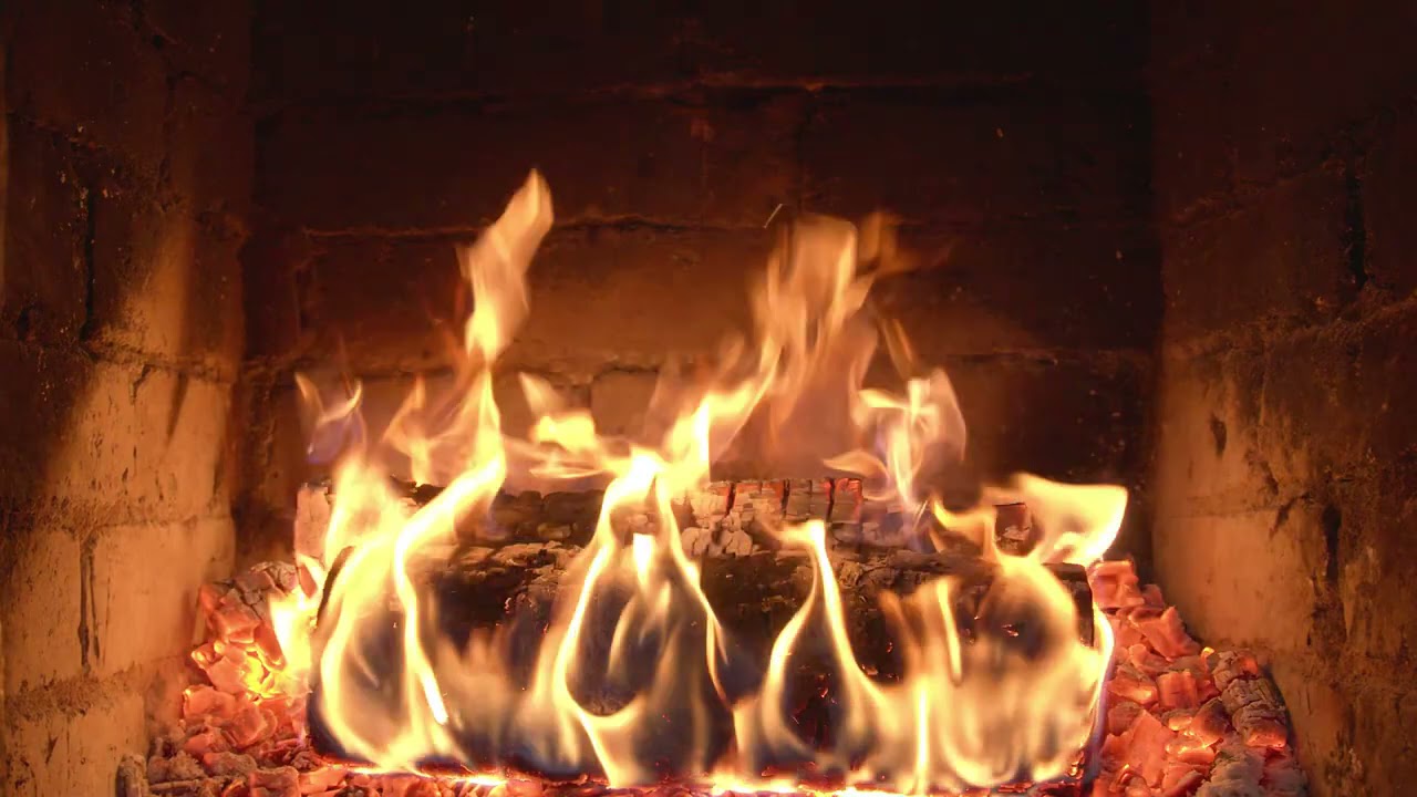 Crackling Relaxing Fireplace with Burning Logs and Crackling Fire Sounds for  Sleeping and Focus