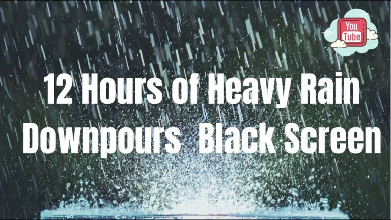 Heavy Downpours of Rain with Loud Thunder  Relaxing Sleep Sounds for Insomnia 1080p