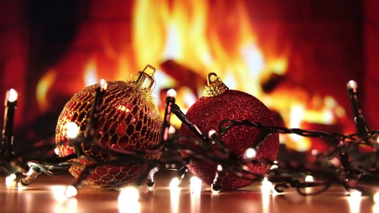 The Ultimate Fireplace Ambience With Christmas Music - Christmas Music Fireplace Official Video