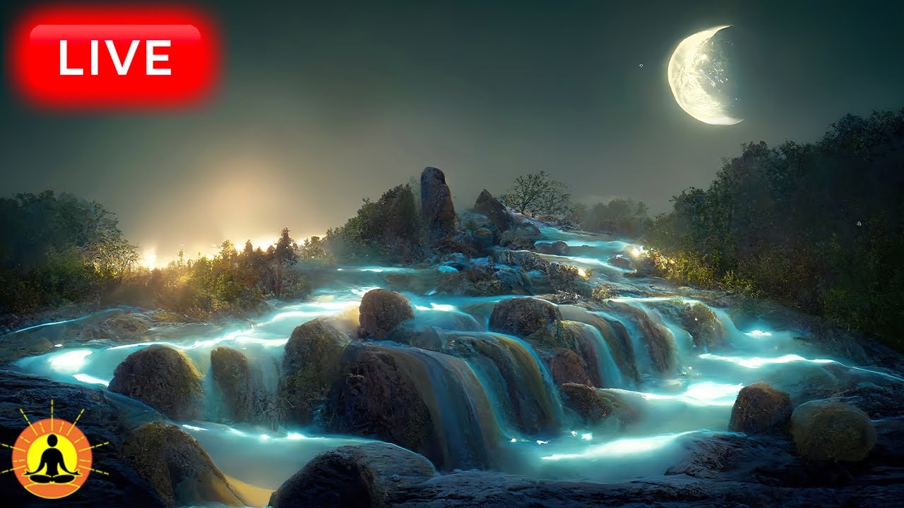 🔴 Sleep Music 24/7, Meditation Music, Calming Music, Sleep, Relaxing Music, Study, Waterfall Sounds