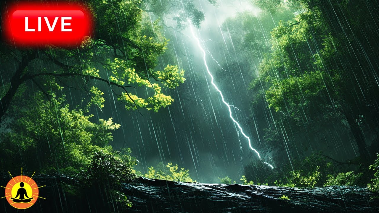 🔴 EPIC Thunderstorm Sounds 24/7, Sleep Meditation, Relaxing Music, Meditation Music, Sleeping Music