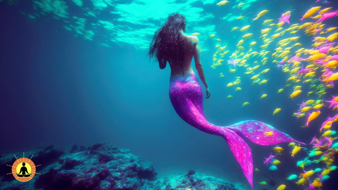 Under The Sea, Relaxing Music, Ocean Sounds, Colourful Sea Life, Underwater Ambience ☯3788